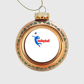 Стеклянный ёлочный шар с принтом Волейбол 31 в Екатеринбурге, Стекло | Диаметр: 80 мм | Тематика изображения на принте: volleyball | волейбол