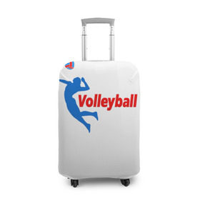 Чехол для чемодана 3D с принтом Волейбол 31 в Екатеринбурге, 86% полиэфир, 14% спандекс | двустороннее нанесение принта, прорези для ручек и колес | volleyball | волейбол