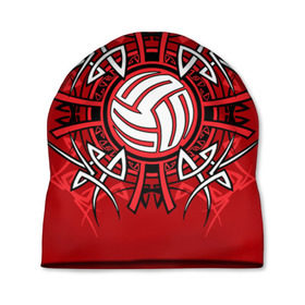 Шапка 3D с принтом Волейбол 34 в Екатеринбурге, 100% полиэстер | универсальный размер, печать по всей поверхности изделия | volleyball | волейбол