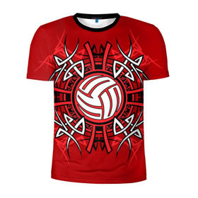 Мужская футболка 3D спортивная с принтом Волейбол 34 в Екатеринбурге, 100% полиэстер с улучшенными характеристиками | приталенный силуэт, круглая горловина, широкие плечи, сужается к линии бедра | volleyball | волейбол