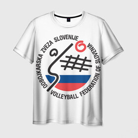 Мужская футболка 3D с принтом Волейбол 43 в Екатеринбурге, 100% полиэфир | прямой крой, круглый вырез горловины, длина до линии бедер | 