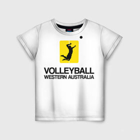 Детская футболка 3D с принтом Волейбол 66 в Екатеринбурге, 100% гипоаллергенный полиэфир | прямой крой, круглый вырез горловины, длина до линии бедер, чуть спущенное плечо, ткань немного тянется | volleyball | western australia | волейбол
