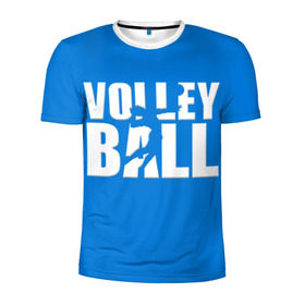 Мужская футболка 3D спортивная с принтом Волейбол 77 в Екатеринбурге, 100% полиэстер с улучшенными характеристиками | приталенный силуэт, круглая горловина, широкие плечи, сужается к линии бедра | volleyball | волейбол