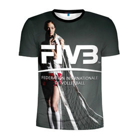 Мужская футболка 3D спортивная с принтом Волейбол 80 в Екатеринбурге, 100% полиэстер с улучшенными характеристиками | приталенный силуэт, круглая горловина, широкие плечи, сужается к линии бедра | fiv3 | volleyball | волейбол