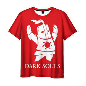 Мужская футболка 3D с принтом Dark Souls 1 в Екатеринбурге, 100% полиэфир | прямой крой, круглый вырез горловины, длина до линии бедер | dark souls | praise the sun | you died | дарк соулс