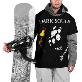 Накидка на куртку 3D с принтом Dark Souls 13 в Екатеринбурге, 100% полиэстер |  | dark souls | praise the sun | you died | дарк соулс