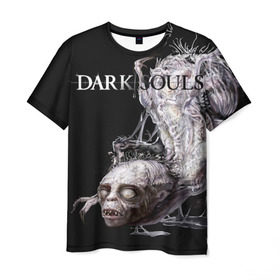 Мужская футболка 3D с принтом Dark Souls 31 в Екатеринбурге, 100% полиэфир | прямой крой, круглый вырез горловины, длина до линии бедер | dark souls | praise the sun | you died | дарк соулс