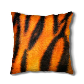 Подушка 3D с принтом Шкура тигра в Екатеринбурге, наволочка – 100% полиэстер, наполнитель – холлофайбер (легкий наполнитель, не вызывает аллергию). | состоит из подушки и наволочки. Наволочка на молнии, легко снимается для стирки | кошка | полосатая | текстуры | тигр
