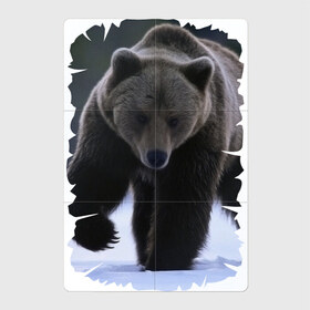 Магнитный плакат 2Х3 с принтом Русский медведь в Екатеринбурге, Полимерный материал с магнитным слоем | 6 деталей размером 9*9 см | берлога | животное | зверь | косолапый | медведь | мишка | потапыч | хищник | хозяин тайги
