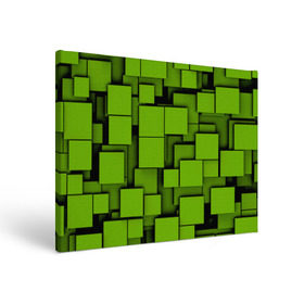 Холст прямоугольный с принтом Зеленые кубики в Екатеринбурге, 100% ПВХ |  | кубы | текстура