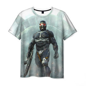 Мужская футболка 3D с принтом Crysis в Екатеринбурге, 100% полиэфир | прямой крой, круглый вырез горловины, длина до линии бедер | крайзис | пророк