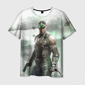 Мужская футболка 3D с принтом Splinter Cell в Екатеринбурге, 100% полиэфир | прямой крой, круглый вырез горловины, длина до линии бедер | agent | blacklist | hitman | splinter cell | tom clancy’s | стелс | сэм фишер