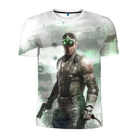 Мужская футболка 3D спортивная с принтом Splinter Cell в Екатеринбурге, 100% полиэстер с улучшенными характеристиками | приталенный силуэт, круглая горловина, широкие плечи, сужается к линии бедра | agent | blacklist | hitman | splinter cell | tom clancy’s | стелс | сэм фишер