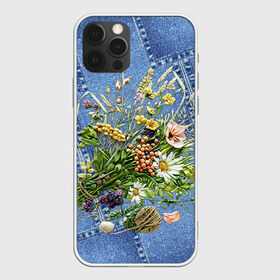 Чехол для iPhone 12 Pro Max с принтом Джинсовый 11 в Екатеринбурге, Силикон |  | Тематика изображения на принте: джинсовый | джинсы | цветы