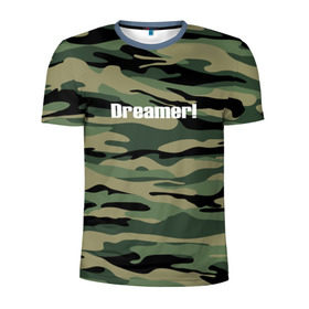 Мужская футболка 3D спортивная с принтом Dreamer! в Екатеринбурге, 100% полиэстер с улучшенными характеристиками | приталенный силуэт, круглая горловина, широкие плечи, сужается к линии бедра | camo | камо | камуфляж | мечтатель