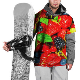 Накидка на куртку 3D с принтом Ягоды в Екатеринбурге, 100% полиэстер |  | Тематика изображения на принте: малина | ягода | ягодка | ягодная