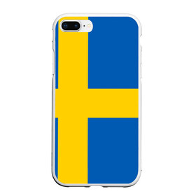 Чехол для iPhone 7Plus/8 Plus матовый с принтом Швеция в Екатеринбурге, Силикон | Область печати: задняя сторона чехла, без боковых панелей | сборная | футбол