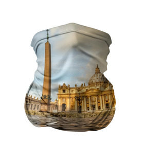 Бандана-труба 3D с принтом Италия (Рим) в Екатеринбурге, 100% полиэстер, ткань с особыми свойствами — Activecool | плотность 150‒180 г/м2; хорошо тянется, но сохраняет форму | europe | italy | rome | vatican | архитектура | ватикан | европа | ес | италия | обелиск | папа римский | площадь святого петра | рим | собор
