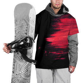 Накидка на куртку 3D с принтом Краска в Екатеринбурге, 100% полиэстер |  | Тематика изображения на принте: красный | потертости | черный