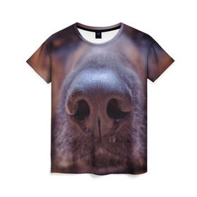 Женская футболка 3D с принтом Овчарка в Екатеринбурге, 100% полиэфир ( синтетическое хлопкоподобное полотно) | прямой крой, круглый вырез горловины, длина до линии бедер | овчарка | овчарки | собака | собаки
