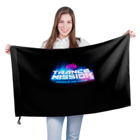 Флаг 3D с принтом Trancemission 2 в Екатеринбурге, 100% полиэстер | плотность ткани — 95 г/м2, размер — 67 х 109 см. Принт наносится с одной стороны | Тематика изображения на принте: trancemission |   |  trance mission | транс миссия | трансмиссия