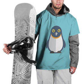 Накидка на куртку 3D с принтом Пингвин в Екатеринбурге, 100% полиэстер |  | зима | море | пингвин | птицы
