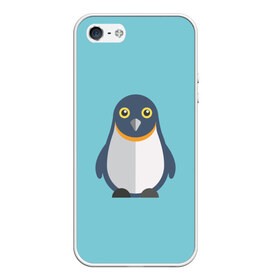 Чехол для iPhone 5/5S матовый с принтом Пингвин в Екатеринбурге, Силикон | Область печати: задняя сторона чехла, без боковых панелей | зима | море | пингвин | птицы