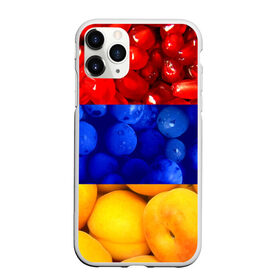 Чехол для iPhone 11 Pro Max матовый с принтом Флаг Армении в Екатеринбурге, Силикон |  | армения | гранат | персик | слива | страны | флаг армении | фрукты
