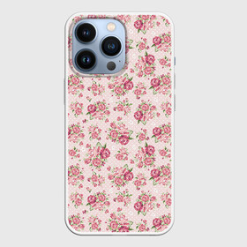 Чехол для iPhone 13 Pro с принтом Fashion sweet flower в Екатеринбурге,  |  | Тематика изображения на принте: паттерны | розовый | розы | узор