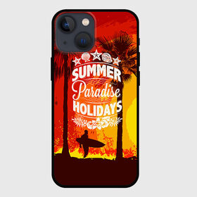 Чехол для iPhone 13 mini с принтом Summer Surf 2 в Екатеринбурге,  |  | beach | party | summer | swag | trend | вечеринка | лето | популярное | сваг | свег | тренд | хит