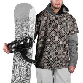 Накидка на куртку 3D с принтом Кольчуга в Екатеринбурге, 100% полиэстер |  | Тематика изображения на принте: броня | железо | металл | текстура
