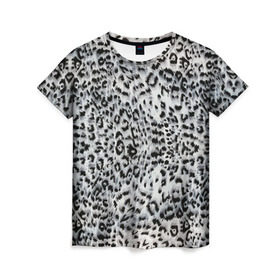 Женская футболка 3D с принтом White Jaguar в Екатеринбурге, 100% полиэфир ( синтетическое хлопкоподобное полотно) | прямой крой, круглый вырез горловины, длина до линии бедер | Тематика изображения на принте: барс | леопард | ягуар