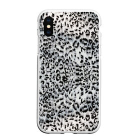 Чехол для iPhone XS Max матовый с принтом White Jaguar в Екатеринбурге, Силикон | Область печати: задняя сторона чехла, без боковых панелей | барс | леопард | ягуар