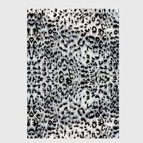 Скетчбук с принтом White Jaguar в Екатеринбурге, 100% бумага
 | 48 листов, плотность листов — 100 г/м2, плотность картонной обложки — 250 г/м2. Листы скреплены сверху удобной пружинной спиралью | барс | леопард | ягуар