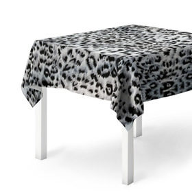 Скатерть 3D с принтом White Jaguar в Екатеринбурге, 100% полиэстер (ткань не мнется и не растягивается) | Размер: 150*150 см | барс | леопард | ягуар