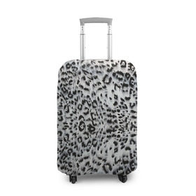 Чехол для чемодана 3D с принтом White Jaguar в Екатеринбурге, 86% полиэфир, 14% спандекс | двустороннее нанесение принта, прорези для ручек и колес | Тематика изображения на принте: барс | леопард | ягуар