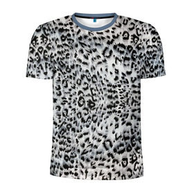 Мужская футболка 3D спортивная с принтом White Jaguar в Екатеринбурге, 100% полиэстер с улучшенными характеристиками | приталенный силуэт, круглая горловина, широкие плечи, сужается к линии бедра | Тематика изображения на принте: барс | леопард | ягуар
