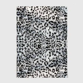 Постер с принтом White Jaguar в Екатеринбурге, 100% бумага
 | бумага, плотность 150 мг. Матовая, но за счет высокого коэффициента гладкости имеет небольшой блеск и дает на свету блики, но в отличии от глянцевой бумаги не покрыта лаком | Тематика изображения на принте: барс | леопард | ягуар