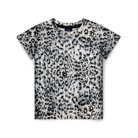 Детская футболка 3D с принтом White Jaguar в Екатеринбурге, 100% гипоаллергенный полиэфир | прямой крой, круглый вырез горловины, длина до линии бедер, чуть спущенное плечо, ткань немного тянется | барс | леопард | ягуар