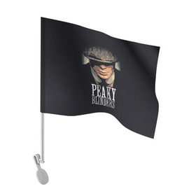 Флаг для автомобиля с принтом Peaky Blinders 5 в Екатеринбурге, 100% полиэстер | Размер: 30*21 см | peaky blinders | козырьки | козырьки сериал | острые козырьки | томас шелби