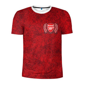 Мужская футболка 3D спортивная с принтом Arsenal в Екатеринбурге, 100% полиэстер с улучшенными характеристиками | приталенный силуэт, круглая горловина, широкие плечи, сужается к линии бедра | арсенал