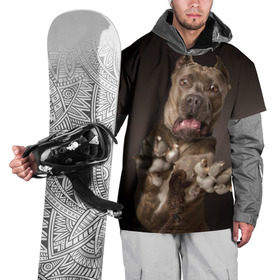 Накидка на куртку 3D с принтом Кане корсо в Екатеринбурге, 100% полиэстер |  | animal | breed | brown | dog | fear | jump | legs | throw | бросок | дог | животное | испуг | коричневый | лапы | порода | прыжок | собака