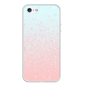 Чехол для iPhone 5/5S матовый с принтом Pink Blue Gradient в Екатеринбурге, Силикон | Область печати: задняя сторона чехла, без боковых панелей | blu | gradient | pink | голубое | градиент | розовое