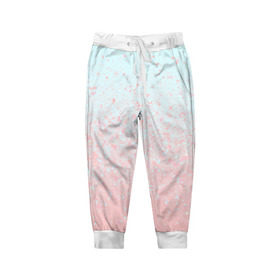 Детские брюки 3D с принтом Pink Blue Gradient в Екатеринбурге, 100% полиэстер | манжеты по низу, эластичный пояс регулируется шнурком, по бокам два кармана без застежек, внутренняя часть кармана из мелкой сетки | blu | gradient | pink | голубое | градиент | розовое