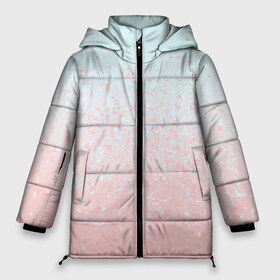 Женская зимняя куртка 3D с принтом Pink Blue Gradient в Екатеринбурге, верх — 100% полиэстер; подкладка — 100% полиэстер; утеплитель — 100% полиэстер | длина ниже бедра, силуэт Оверсайз. Есть воротник-стойка, отстегивающийся капюшон и ветрозащитная планка. 

Боковые карманы с листочкой на кнопках и внутренний карман на молнии | blu | gradient | pink | голубое | градиент | розовое