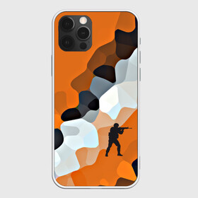 Чехол для iPhone 12 Pro с принтом CS GO Asiimov camouflage в Екатеринбурге, силикон | область печати: задняя сторона чехла, без боковых панелей | Тематика изображения на принте: counter strike | камуфляж