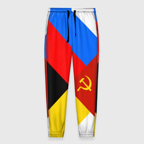 Мужские брюки 3D с принтом Вечная Россия в Екатеринбурге, 100% полиэстер | манжеты по низу, эластичный пояс регулируется шнурком, по бокам два кармана без застежек, внутренняя часть кармана из мелкой сетки | патриот | россия | русь | триколор | флаг | я русский