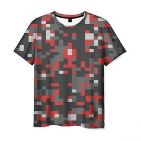 Мужская футболка 3D с принтом Городской камуфляж 3 в Екатеринбурге, 100% полиэфир | прямой крой, круглый вырез горловины, длина до линии бедер | camo | pixel | urban | камо