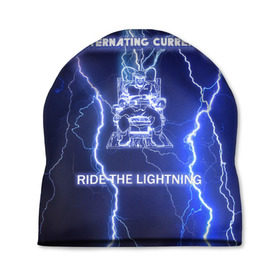 Шапка 3D с принтом Metallica - Ride the Lightning в Екатеринбурге, 100% полиэстер | универсальный размер, печать по всей поверхности изделия | album | metal | metallica | ride the lightning | rock | альбом | метал | металлика | молния | рок