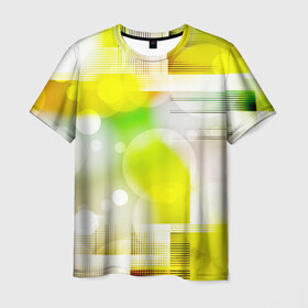Мужская футболка 3D с принтом Геометрический рисунок в Екатеринбурге, 100% полиэфир | прямой крой, круглый вырез горловины, длина до линии бедер | art | background | bright | geometric | pattern | геометрический | искусство | рисунок | фон | яркий